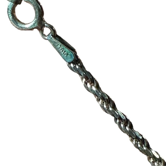 Sterling Silver Chain & Filigree Heart Pendant Necklace Marked 925 Italy 12g - Picture 5 of 7